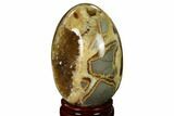 Calcite Crystal Filled Septarian Geode Egg - Utah #160275-3